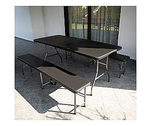 Set mobila de gradina Malatec Folding (Black)