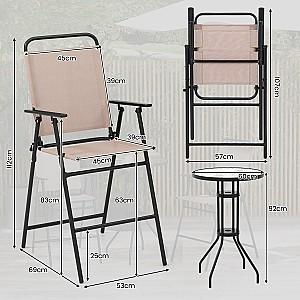 Set mobila de gradina Costway NP11357BE Bej