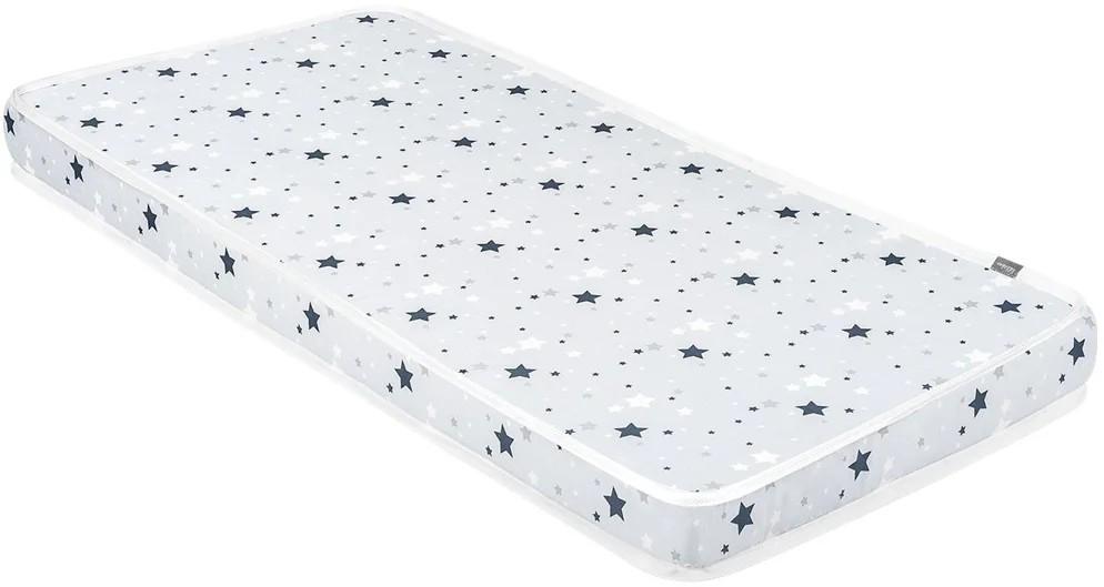 Saltea pentru copii Kikka Boo Fantasia Stars Grey, 120x60x7 cm