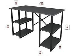 Masa de birou Fabulous 4 rafturi Anthracite/Black