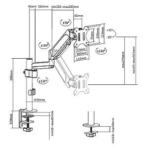 Suport pentru monitor Gembird MA-DA1P-01