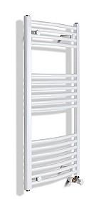 Uscător de prosoape Radiva Haiti Curved White 400x1000