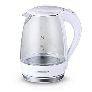 Fierbator electric de apa Esperanza Salto Angel EKK011W Glass White