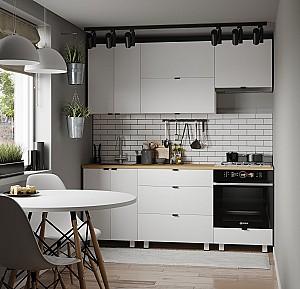 Set mobila bucatarie Fabrik Home Como MDF 2000 mm White mat