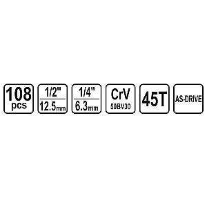 Set de scule Sthor STH58685 (108 buc)
