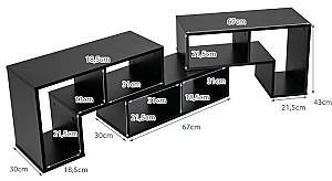 Tumba pentru televizor Costway HV10438DK Negru