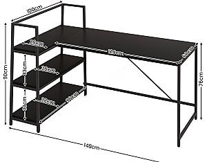 Masa de birou Costway HW67502BK Negru