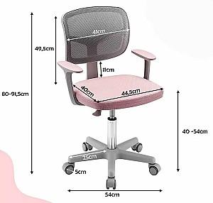 Fotoliu de birou Costway HY10252PK Roz