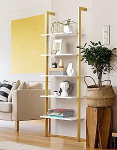 Etajera Costway JV11132GD Alb/Auriu