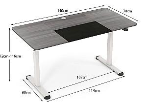 Masa de birou Costway JV10677DE-GR Gri
