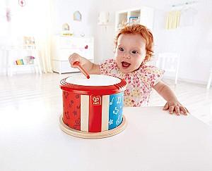 Jucarie bebelus Hape E0608A Double-Sided Drum