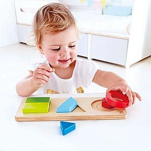 Jucarie interactiva Hape Geometry Puzzle (E1615A)