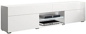 Tumba pentru televizor Bratex Carrera 180 Alb/Alb Lucios
