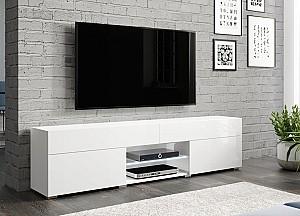 Tumba pentru televizor Bratex Carrera 180 Alb/Alb Lucios