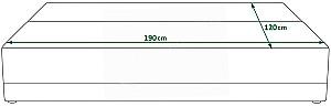 Canapea Space Meble Toledo Rainbow 15/Rainbow 22 Negru/Roșu