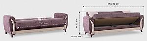 Canapea Fabulous Seren 3 locuri 73-100 Gri-Maro/Bej