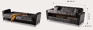 Canapea Fabulous Ekol 3 locuri 73-100 Maro Inchis