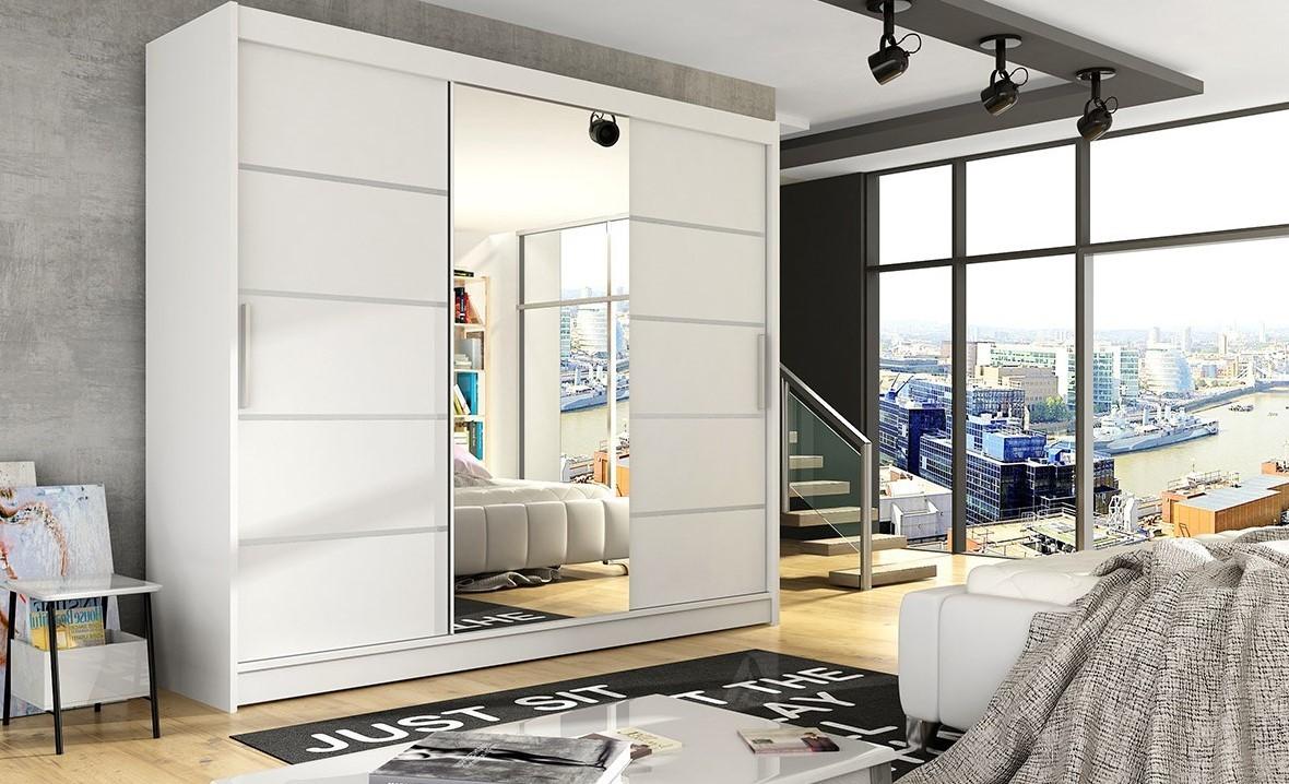 Dulap-cupe Space Meble Aston VI 250x215x58 Alb Mat