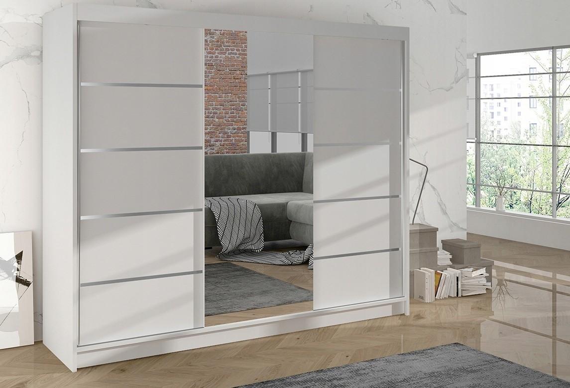 Dulap-cupe Space Meble Derby VI 200x215x58 Alb Mat