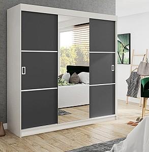 Dulap-cupe Prime Furniture Bill 3 200x205x59 Alb/Grafit (Gri)