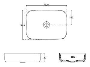Lavoar baie Isvea SAPHO INFINITY RECTANGLE 50x36cm