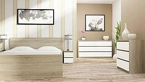 Noptiera TopEshop Malwa M2 Stejar Sonoma (Bej)/Alb