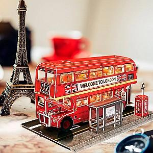 3D Puzzle CubicFun Autobuz londonez cu 2 etaje (L538h)