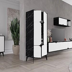 Dulap DECO Spark Bendir(Negru)/Alb