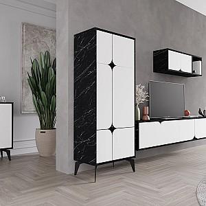 Dulap DECO Spark Bendir(Negru)/Alb