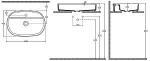 Lavoar baie Isvea SAPHO INFINITY OVAL 60x40cm