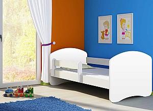 Pat copii Acma Meble Acma II 80x180 bariera/saltea 7cm Alb