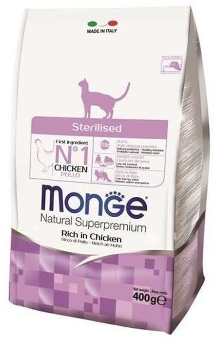 Hrana uscata pentru pisici Monge STERILISED 400 gr Chicken