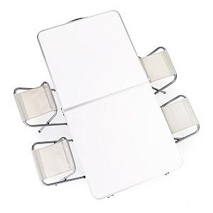 Set mobila de gradina Modern Home HTA120R+4S Alb