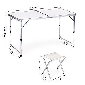 Set mobila de gradina Modern Home HTA120R+4S Alb