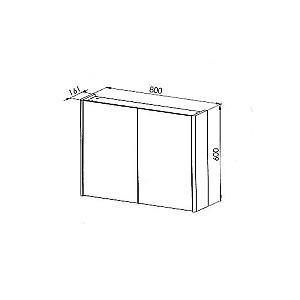 Dulap de baie Martat Zen 80cm crem