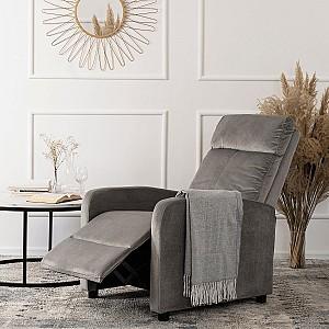 Fotoliu reclainer Mebel Elite Danny Velvet Gri