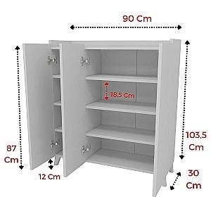 Comoda Fabulous Multifunctional Cabinet With 3 Door (White)