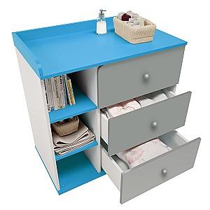 Comoda copii Polini Kids Sky 5085 Blue-Grey