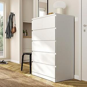 Comoda IKEA Malm 6 sertare 80x123 Alb
