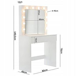Masa de machiaj Chomik PHO9452 LED Alb