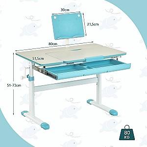 Masă de scris pentru copii Costway HY10126BL-1 Albastru