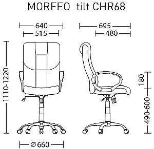 Fotoliu de birou Nowy Styl Morfeo (CHR68) Soro-95(Gri)