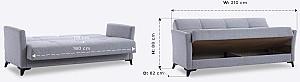 Canapea Fabulous Loren 3 locuri 51-002 Gri