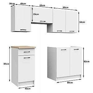 Set mobila bucatarie Akord Oliwia 1.8 m White