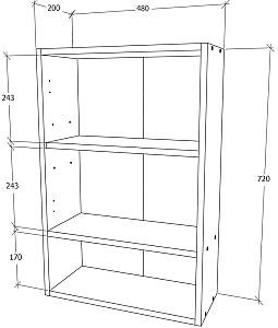 Dulap de baie Haaus 2U 48x22x72 (White/White Gloss)