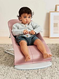 Leagan BabyBjorn Bliss Dusty Pink, bumbac cu jucărie educativă