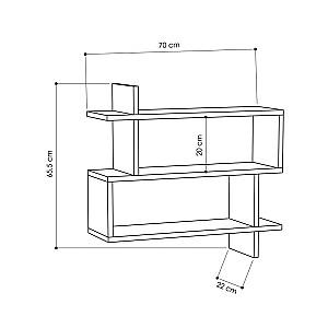 Raft de perete DECO Paralel Anthracite