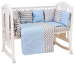 Lenjerie de pat Polini Kids ZigZag Grey-Blue
