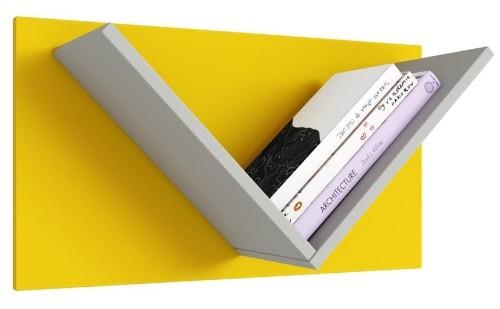 Raft de perete Polini Kids Mirum 5Y 600 Grey-Yellow