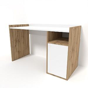 Masa de birou Smartex Tab Classic 120 Alb/Stejar închis